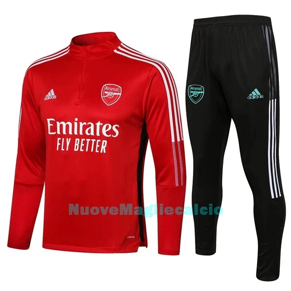 Arsenal Tute Felpe da Allenamento Bambino 1/4-Zip 2022-23 Rossa