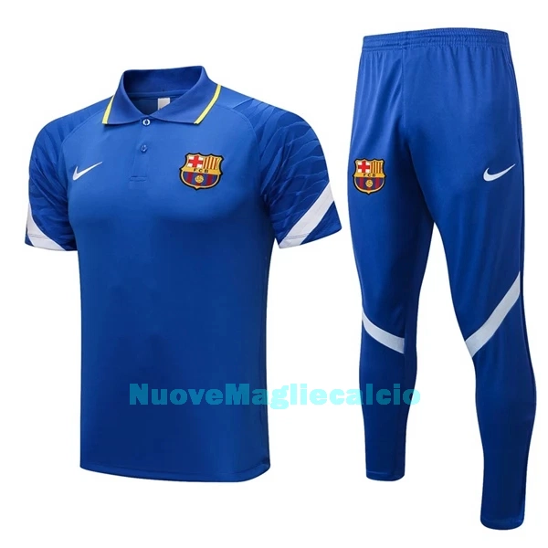 Barcellona Polo da Allenamento Uomo 2022-23 Blu