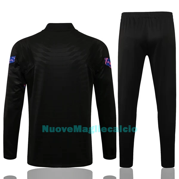 Barcellona Tute Felpe da Allenamento Bambino 1/4-Zip 2022-23 Nera