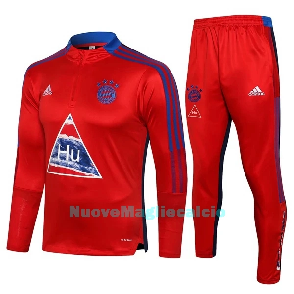 FC Bayern Monaco Tute Felpe da Allenamento Bambino 1/4-Zip 2022-23 Rosso Blu