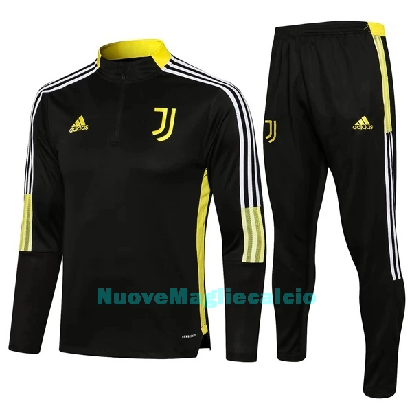 Juventus Tute Felpe da Allenamento Bambino 1/4-Zip 2022-23 Nera