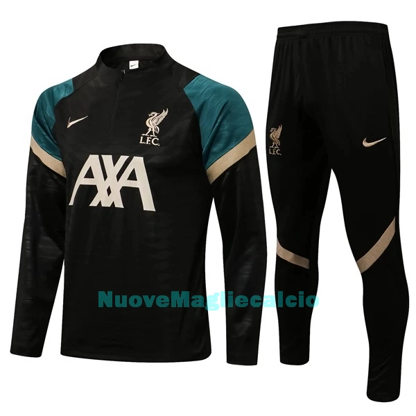 Liverpool Tute Felpe da Allenamento Bambino 1/4-Zip 2022-23 Nera