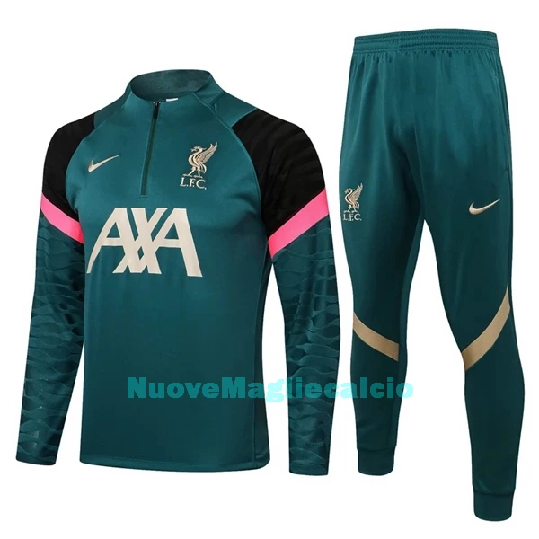 Liverpool Tute Felpe da Allenamento Uomo 1/4-Zip 2022-23 Verde