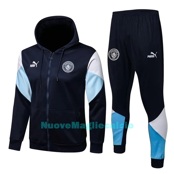 Manchester City Felpe con Cappuccio da Allenamento Uomo 2022-23 Blu