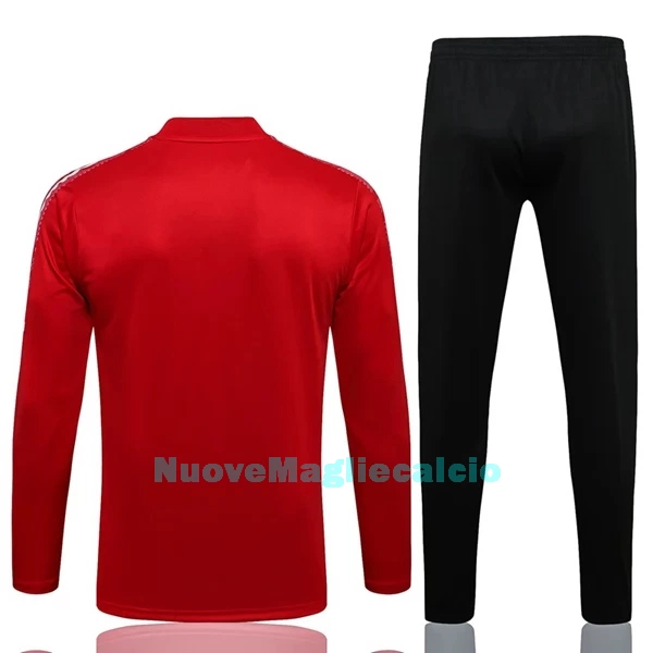 Manchester United Champions League Tute Felpe da Allenamento Uomo 1/4-Zip 2022-23 Bianca Rossa