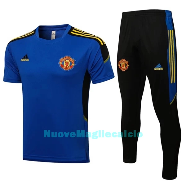 Manchester United Champions League Tute in maglia da allenamento Uomo 2022-23 Blu