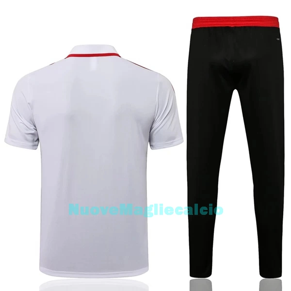 Manchester United Polo da Allenamento Uomo 2022-23 Bianco Rosso Bianco