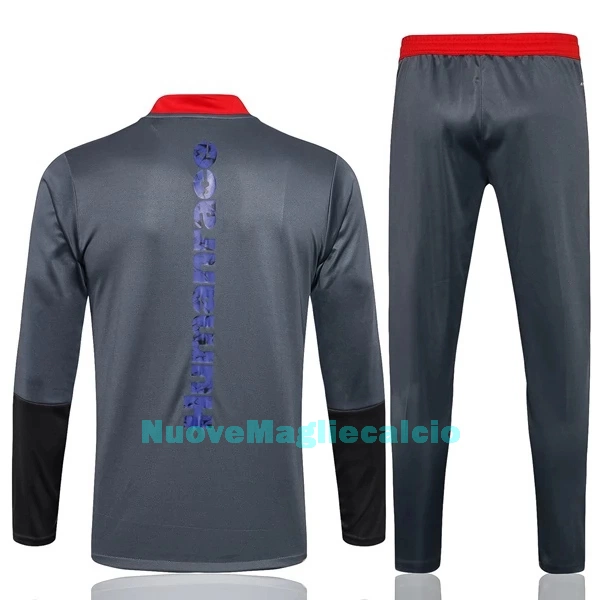 Manchester United Tute Felpe da Allenamento Bambino 1/4-Zip 2022-23 Grigio Scuro