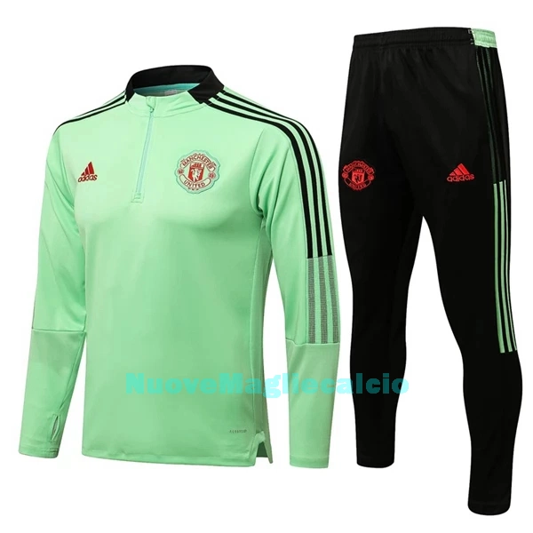 Manchester United Tute Felpe da Allenamento Uomo 1/4-Zip 2022-23 Verde