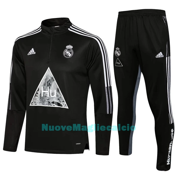 Real Madrid Tute Felpe da Allenamento Bambino 1/4-Zip 2022-23 Nera