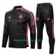 Real Madrid Tute Felpe da Allenamento Bambino 1/4-Zip 2022-23 Rossa Nera