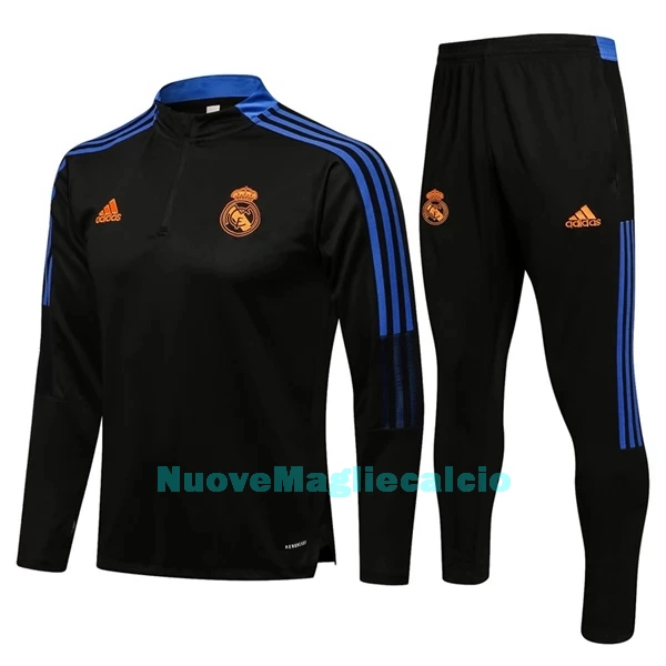 Real Madrid Tute Felpe da Allenamento Uomo 1/4-Zip 2022-23 Nera