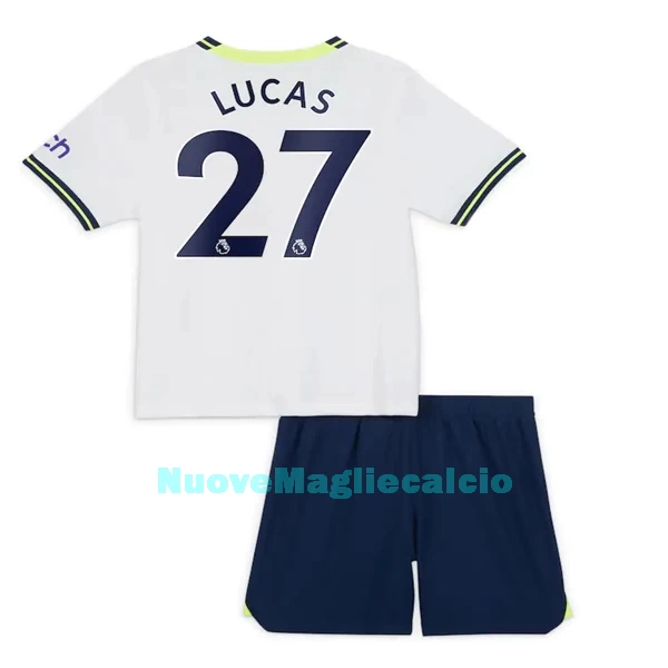 Completo calcio Tottenham Hotspur Lucas 27 Bambino Primo 2022-23