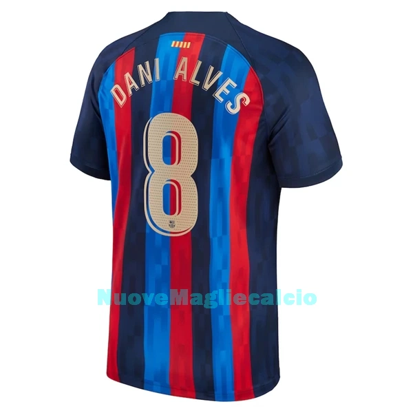 Maglia Barcellona Dani Alves 8 Uomo Primo 2022-23