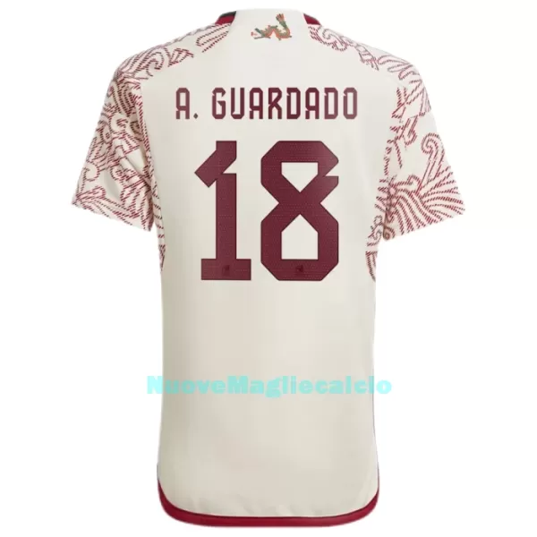 Maglia Messico A.GUARDADO 18 Uomo Secondo Mondiali 2022