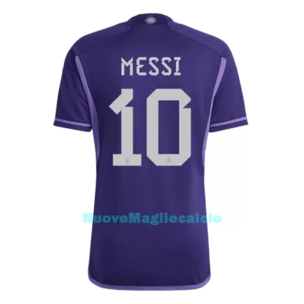 Maglia Messi 10 Argentina Uomo Secondo Mondiali 2022