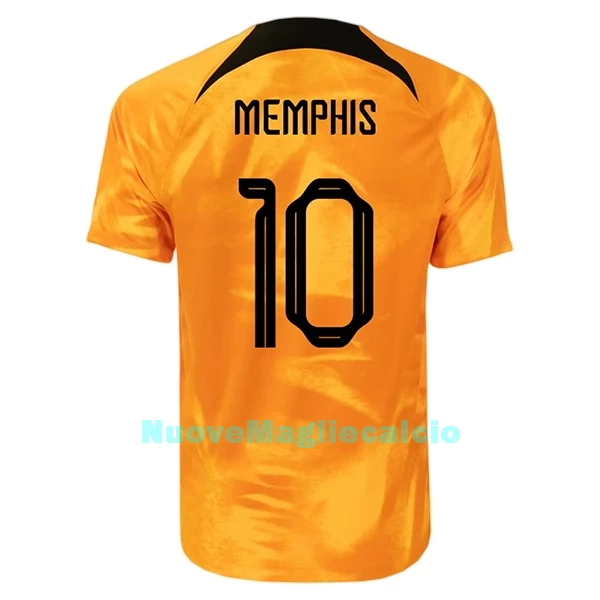 Maglia Olanda Memphis 10 Uomo Primo Mondiali 2022