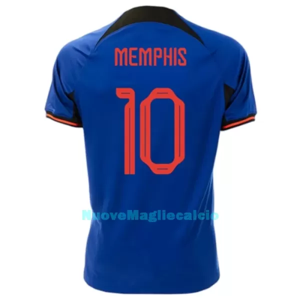 Maglia Olanda Memphis 10 Uomo Secondo Mondiali 2022