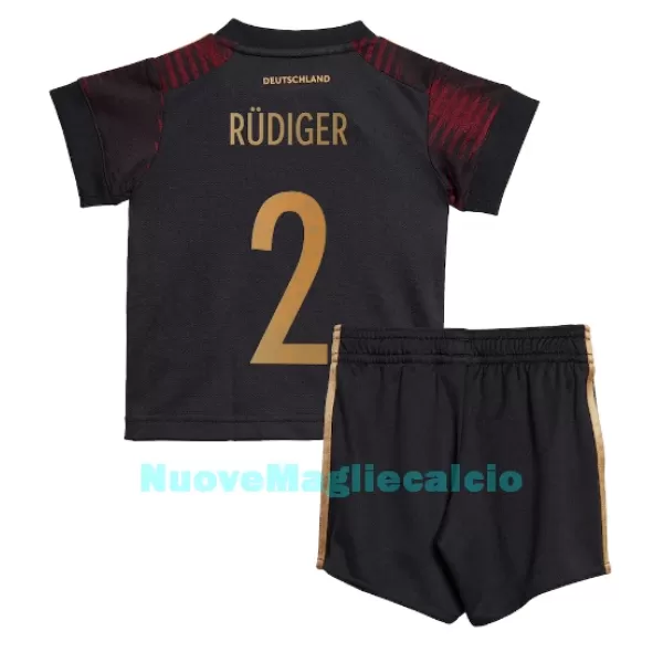 Completo calcio Germania Antonio Rudiger 2 Bambino Secondo Mondiali 2022