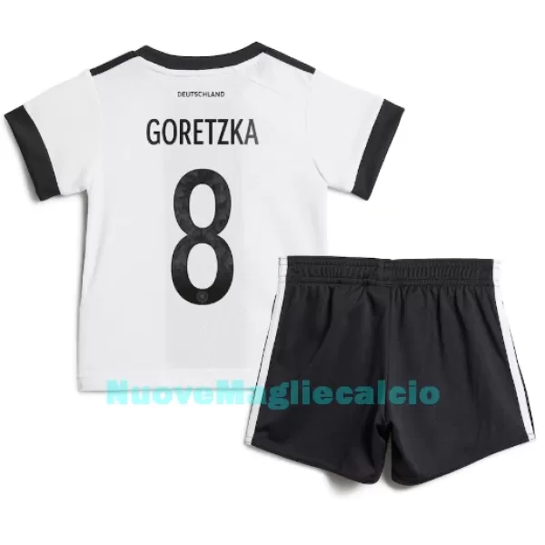 Completo calcio Germania Leon Goretzka 8 Bambino Primo Mondiali 2022