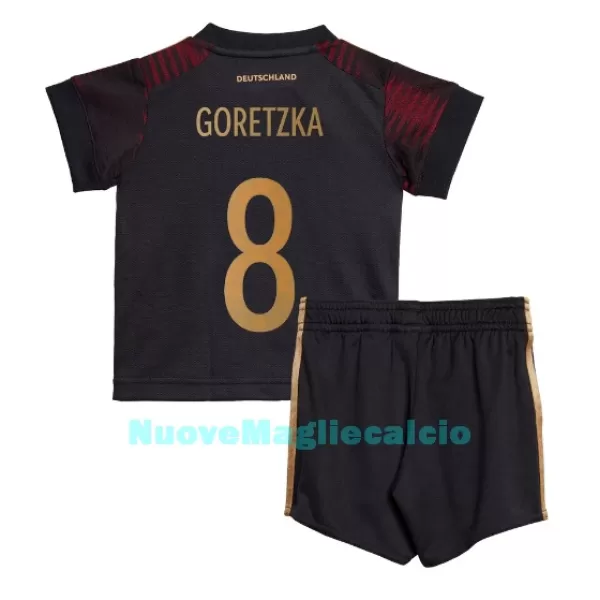 Completo calcio Germania Leon Goretzka 8 Bambino Secondo Mondiali 2022