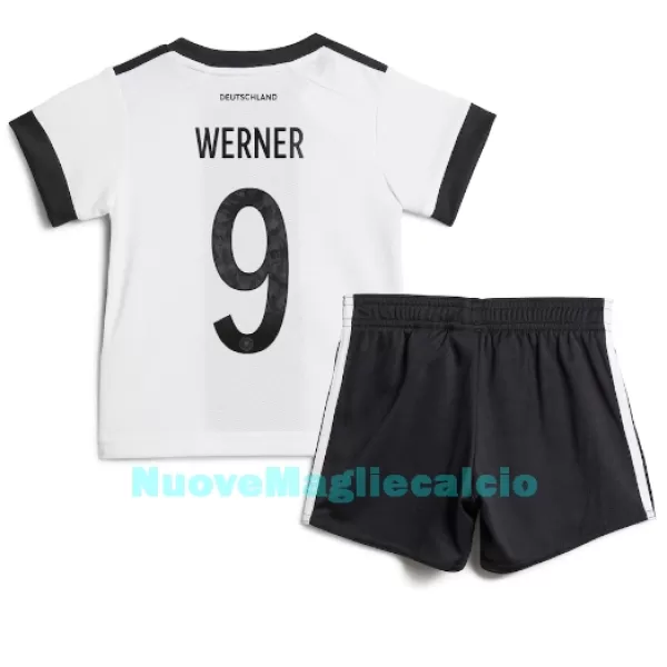 Completo calcio Germania Timo Werner 9 Bambino Primo Mondiali 2022