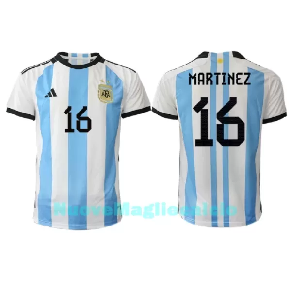 Maglia Argentina Lisandro Martinez 16 Uomo Primo Mondiali 2022