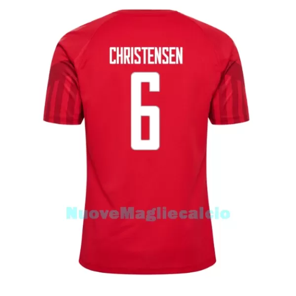 Maglia Danimarca Andreas Christensen 6 Uomo Primo Mondiali 2022