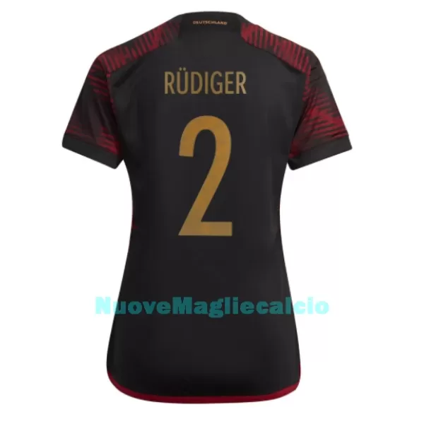 Maglia Germania Antonio Rudiger 2 Donna Secondo Mondiali 2022