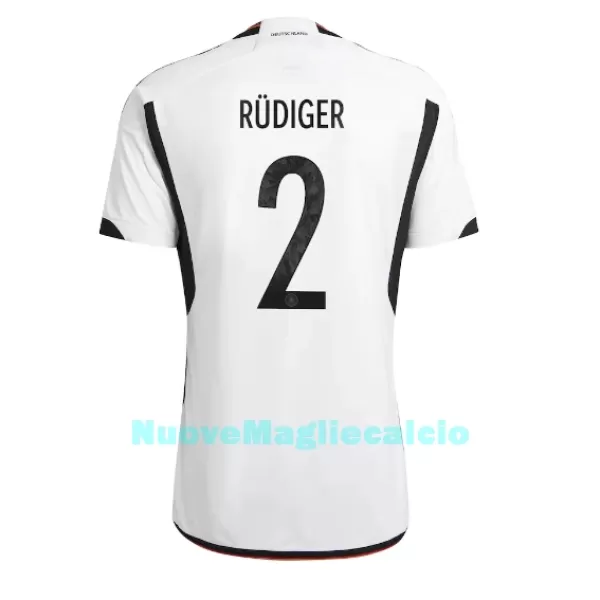 Maglia Germania Antonio Rudiger 2 Uomo Primo Mondiali 2022