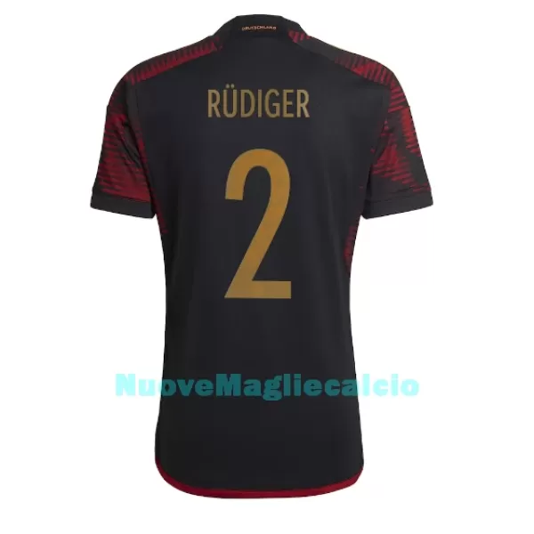 Maglia Germania Antonio Rudiger 2 Uomo Secondo Mondiali 2022