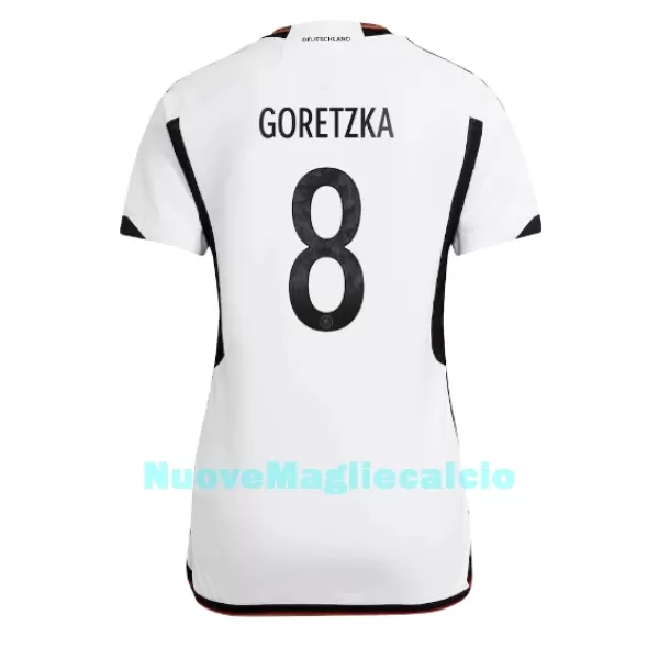 Maglia Germania Leon Goretzka 8 Donna Primo Mondiali 2022