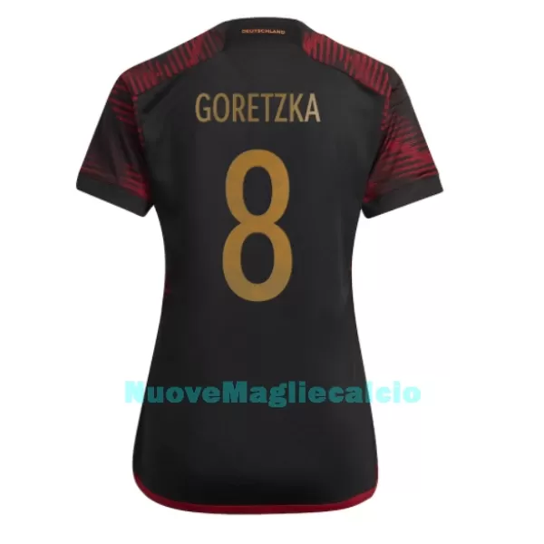 Maglia Germania Leon Goretzka 8 Donna Secondo Mondiali 2022