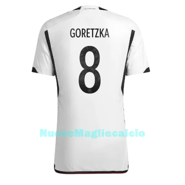 Maglia Germania Leon Goretzka 8 Uomo Primo Mondiali 2022