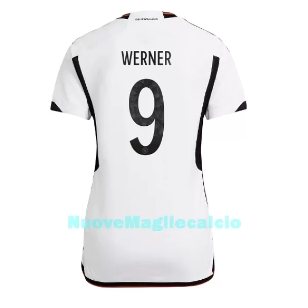 Maglia Germania Timo Werner 9 Donna Primo Mondiali 2022