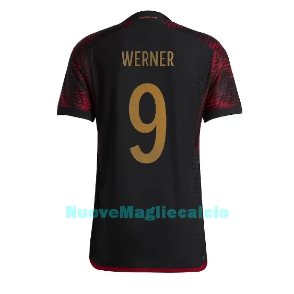 Maglia Germania Timo Werner 9 Uomo Secondo Mondiali 2022