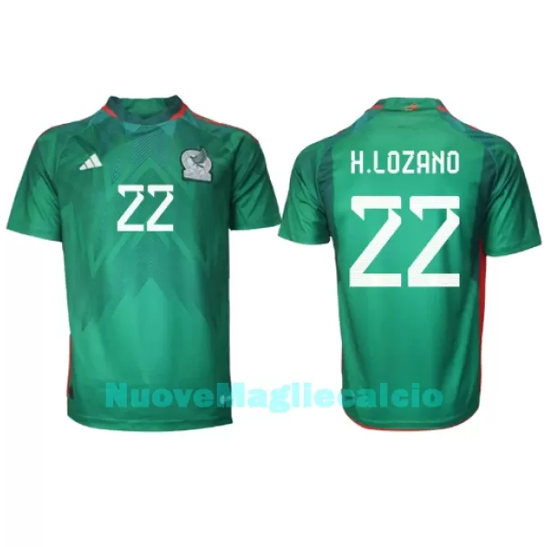 Maglia Messico Hirving Lozano 22 Uomo Primo Mondiali 2022