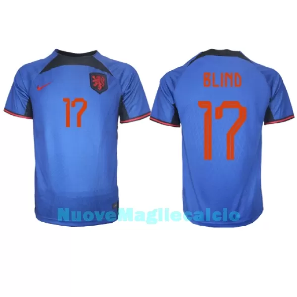 Maglia Olanda Daley Blind 17 Uomo Secondo Mondiali 2022