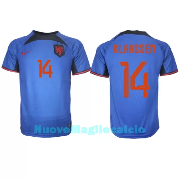 Maglia Olanda Davy Klaassen 14 Uomo Secondo Mondiali 2022