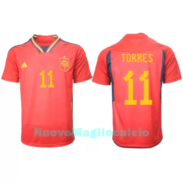 Maglia Spagna Ferran Torres 11 Uomo Primo Mondiali 2022