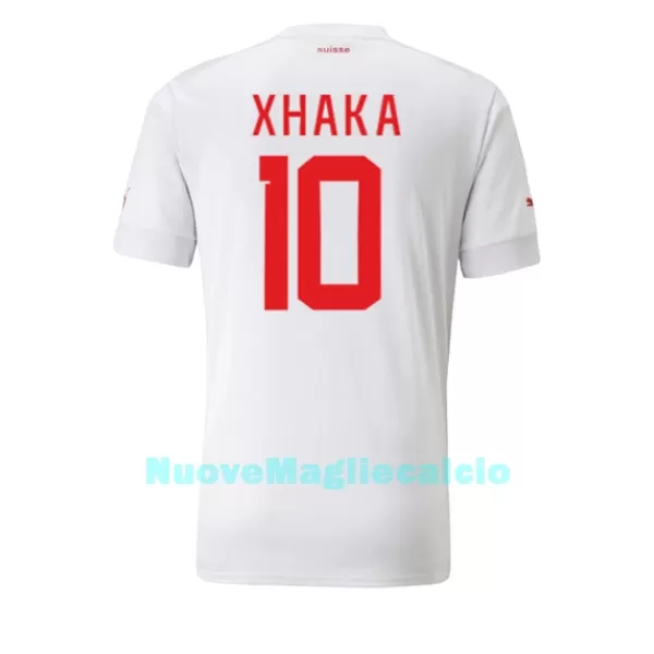 Maglia Svizzera Granit Xhaka 10 Uomo Secondo Mondiali 2022