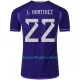 Maglia Argentina Lautaro Martinez 22 Uomo Secondo Mondiali 2022