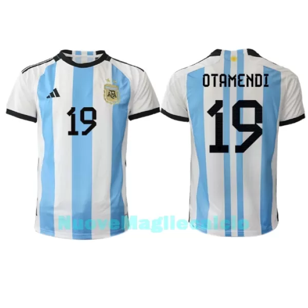 Maglia Argentina Nicolas Otamendi 19 Uomo Primo Mondiali 2022