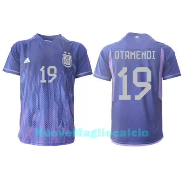 Maglia Argentina Nicolas Otamendi 19 Uomo Secondo Mondiali 2022