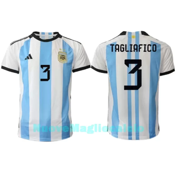 Maglia Argentina Nicolas Tagliafico 3 Uomo Primo Mondiali 2022