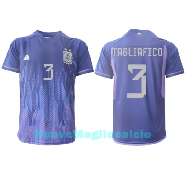 Maglia Argentina Nicolas Tagliafico 3 Uomo Secondo Mondiali 2022