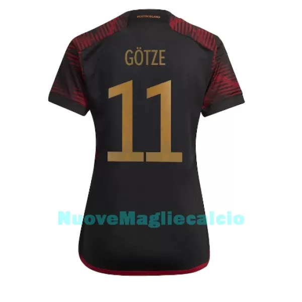 Maglia Germania Mario Gotze 11 Donna Secondo Mondiali 2022