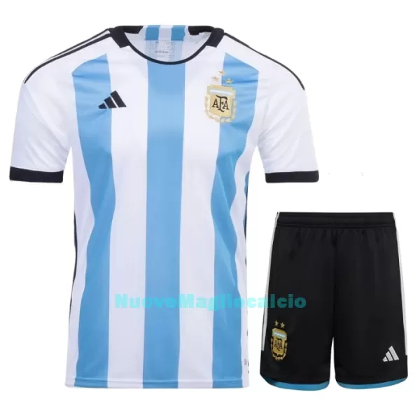 Completo calcio Argentina 3 Star Bambino Primo Mondiali 2022