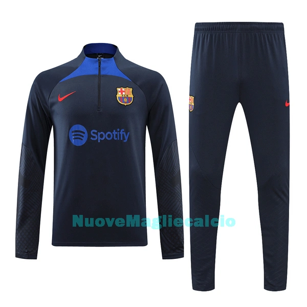 Barcellona Felpe da Allenamento Uomo 1/4-Zip 2022-23 Navy