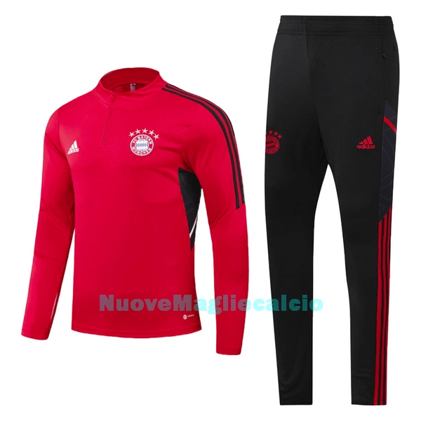 Bayern Monaco Felpe da Allenamento Bambino 1/4-Zip 2022 Rossa